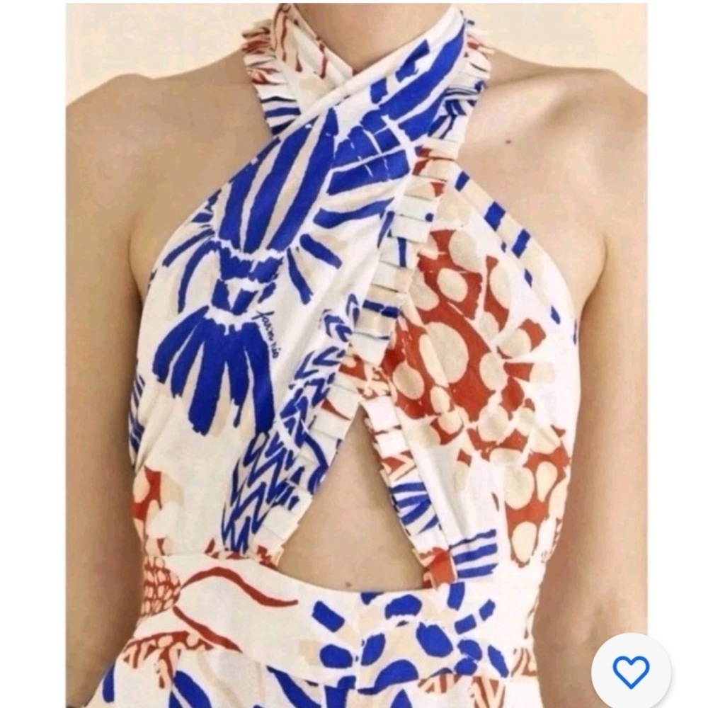 Farm rio Lobster print Halter Jumpsuit M, New with out tags, never worn. - Picture 3 of 3
